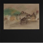 Jeremi KRÓLIKOWSKI (ur. 1943), Pejzaż z domami, 1987?, 1989?