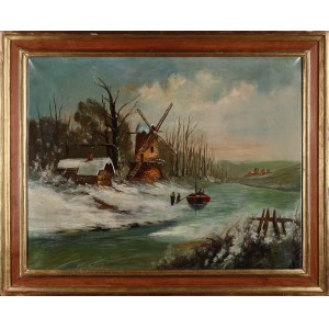 UNKNOWN artist, Landscape with windmill