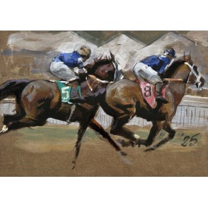 Slawomir J. Sicinski, Horses at a crawl, study, 2025