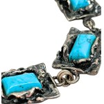 Silver vintage bracelet with turquoise (925)