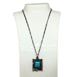 Silver pendant with turquoise (925)