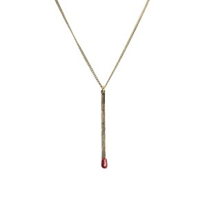 Gold-plated necklace Three matches / Marek Piekarczyk