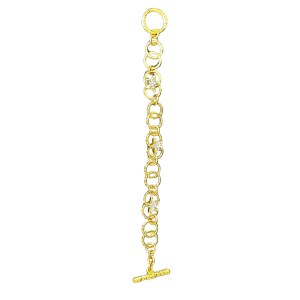 Gold-plated vintage bracelet with zircons