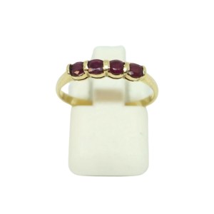 Bague en or avec rubis (14k)