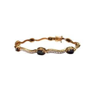 Bracelet en argent (925) plaqué or