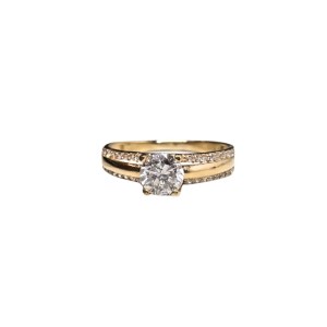 Bague en or (14k) avec diamants