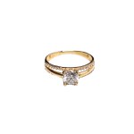 Bague en or (14k) avec diamants