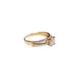 Bague en or (14k) avec diamants