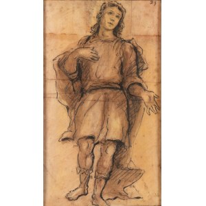 Study for an Archangel, anonymous 17th-century Italian artist