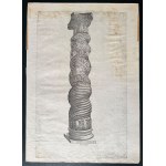 Sepulchrum C. Körbe... | Heilige Säule aus dem Tempel Salomons, aus Speculum Romanae Magnificentiae,
