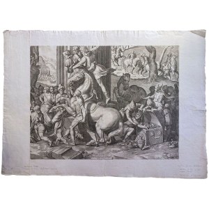 Agostino Carracci, Agostino Carracci Adoration of the Magi, after Baldassare Peruzzi,