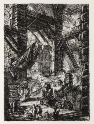 Giovanni Battista Piranesi, Giovanni Battista Piranesi Carceri, plate VIII: A vast interior with trophies.,