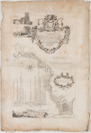 Giovanni Battista Piranesi, Carlo Nolli, Giovanni Battista Piranesi - Carlo Nolli Andamento del corso del Tevere, e sue adiacenze, 1744
