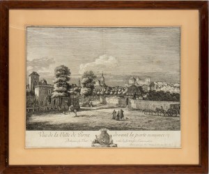 Bernardo Bellotto, Bernardo Bellotto Vue de la ville de Pirne devant la porte nommée Dohnaiszh-Thor, avec la forteresse Sonnenstein,