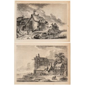 Franz Edmund Weirotter, Franz Edmund Weirotter Landscape with houses on the riverbank | Landscape with chalets,