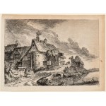 Franz Edmund Weirotter, Franz Edmund Weirotter Landscape with houses on the riverbank | Landscape with chalets,