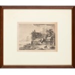 Franz Edmund Weirotter, Franz Edmund Weirotter Landscape with houses on the riverbank | Landscape with chalets,