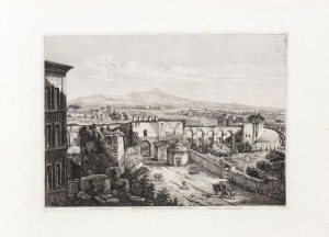 Luigi Rossini, Luigi Rossini View of the ancient Porta Latina, with the ancient walls of Rome, 1823