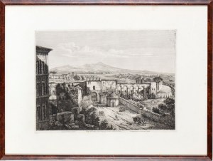 Luigi Rossini, Luigi Rossini View of the ancient Porta Latina, with the ancient walls of Rome, 1823