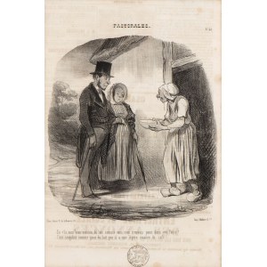 Honoré Daumier, Honoré Daumier Pastorales, no. 48: En v'ia, mon biau tnosieu, du lait comme vous n'en trouvais point dans vot Paris!,