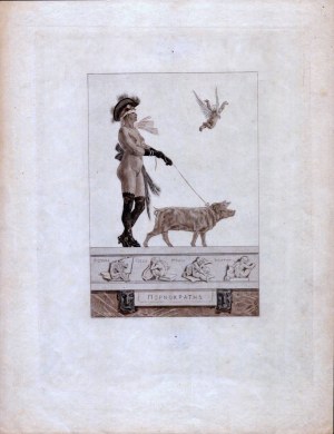 Félicien Rops, Eugène Gaujean, Félicien Rops (after) - Eugène Gaujean Pornocratès (La dame au cochon),