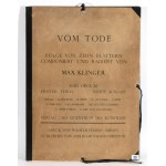 MAX KLINGER, MAX KLINGER Vom Tode I,
