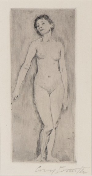 Lovis Corinth, Lovis Corinth Standing female nude, 1896