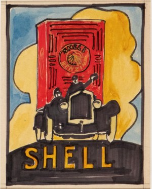 Shell-Werbeskizze,