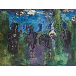 Eugeniusz Geppert (1890 Lviv - 1979 Wroclaw), Polish Cavalry, 1962.