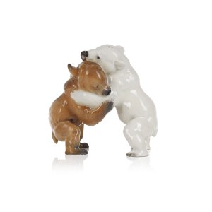 Allach manufactory, designed by Theodor KÄRNER (1884-1966), Figurine Two Bears