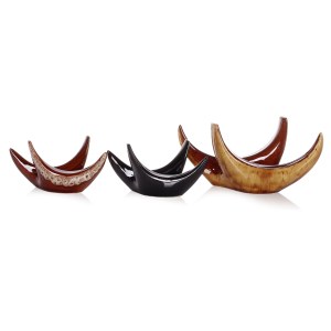 Three napkin holders Horns, Mirostovice Ceramic Works