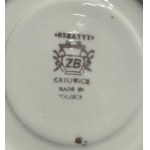 Tre piattini e tre piattini del servizio, manifattura di prodotti ceramici Steatyt.