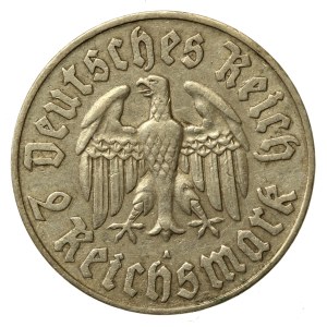 Germany, Third Reich, 2 marks 1933 D, Luther (523)