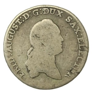 Nemecko, Sasko, Frederick Augustus, 2/3 thaler (gulden) 1777, Dresden (526)