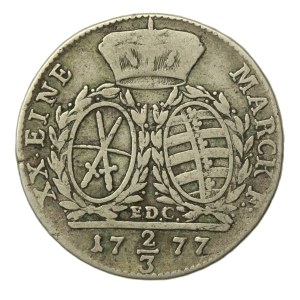 Nemecko, Sasko, Frederick Augustus, 2/3 thaler (gulden) 1777, Dresden (526)