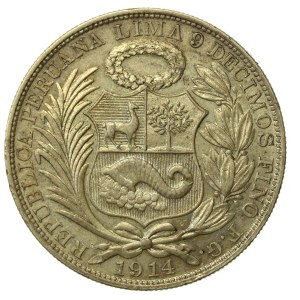 Peru, 1 sol, 1914 (544)