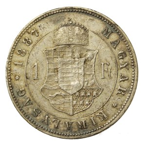 Austria-Hungary, Franz Joseph I, 1 forint 1887 (585)