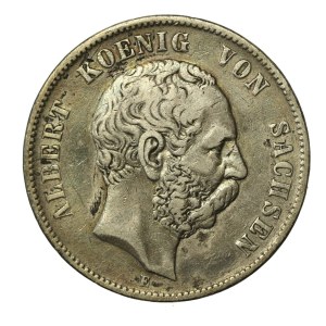 Germany, Saxony, 5 marks 1876 (594)