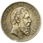 Germany, Württemberg, 5 marks 1876 (606)