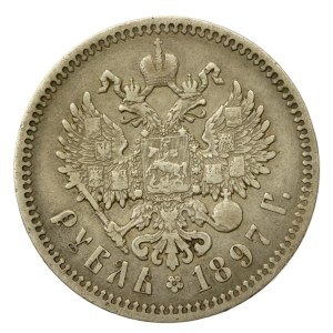 Rusko, Mikuláš II, rubeľ 1897 (621)