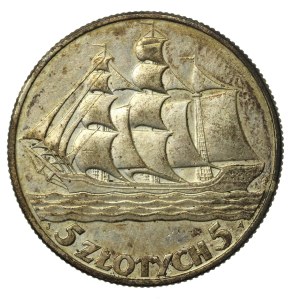 II RP, 5 gold 1936 Sailing ship (628)