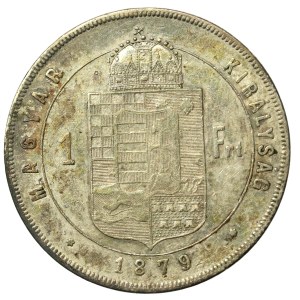 Maďarsko, František Jozef I., 1 forint 1879 (632)
