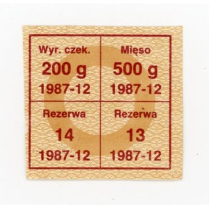Supply card, December 1987 - O (222)