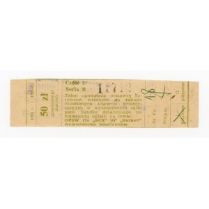 Recycled paper voucher, Wroclaw province 50 zloty 1985/85/86 (226)