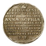 Augustus II the Strong, 1/3 thaler 1717, Dresden, death of Anna Sophia (mother of Augustus II). Rarity (785)