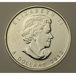 Canada, Elizabeth II, $5 2012 - Maple leaf, 1 oz. Ag 999 (889)