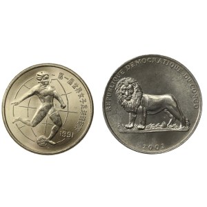 Čína a Kongo, sada jüanov a 50 centov 1991-2002. spolu 2 ks. (825)