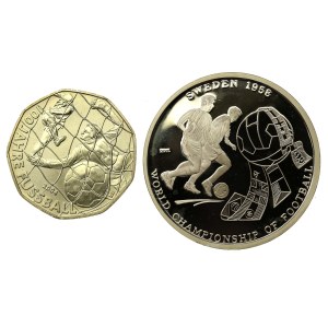 Austria and North Korea, set of 5 euros and 5 won 2002-2004. total of 2 pcs. (830)