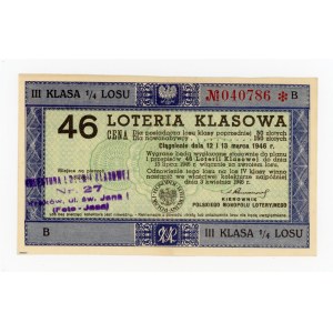 46 Class Lottery, Krakow 1946 (124)