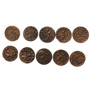 John II Casimir, Lithuanian boratines set 1660-1666. total of 10 pieces. (513)